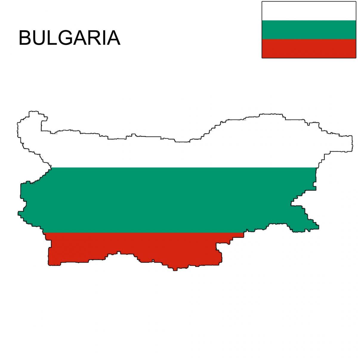 Bulgarije vlag van de kaart