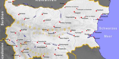 Bulgarije steden kaart