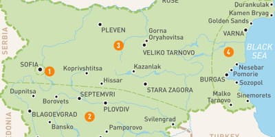 Bulgarije regio ' s in kaart