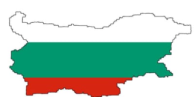 Bulgarije vlag van de kaart