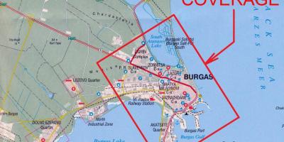 Kaart burgas Bulgarije