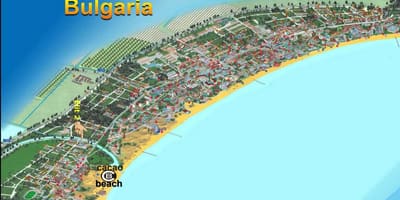 Kaart van cacao beach Bulgarije